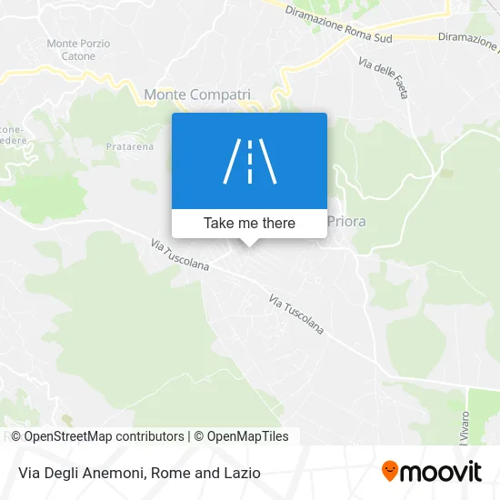 Degli Anemoni Street map