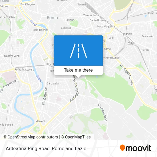 Ardeatina Ring Road map