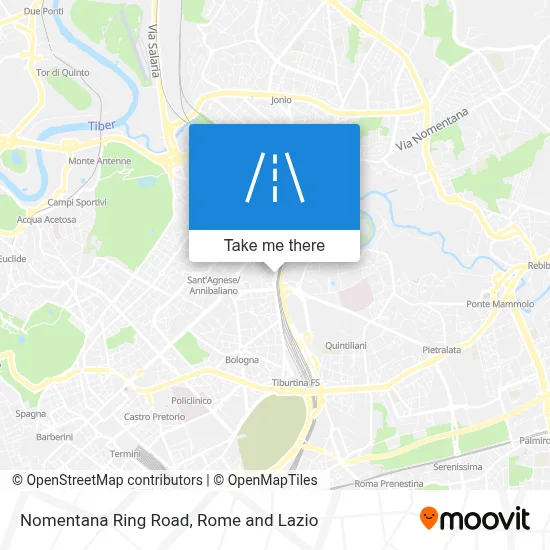 Nomentana Ring Road map