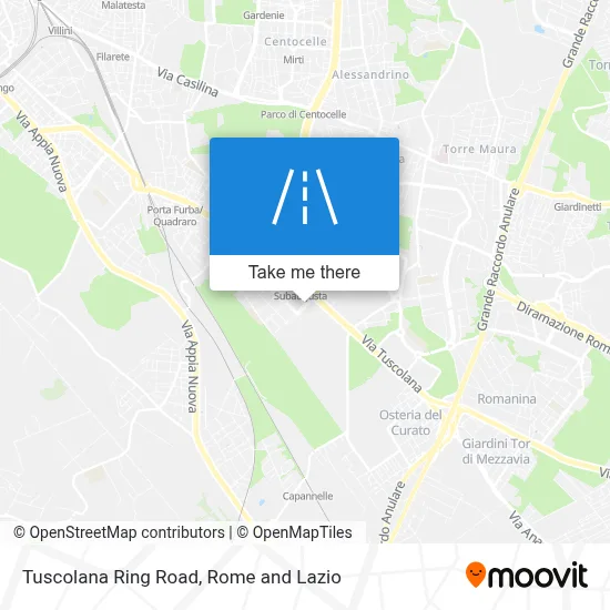 Tuscolana Ring Road map