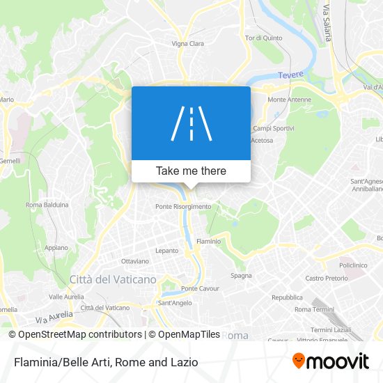 Flaminia/Belle Arti map