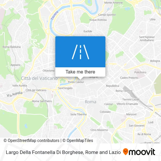 Largo Della Fontanella Di Borghese map