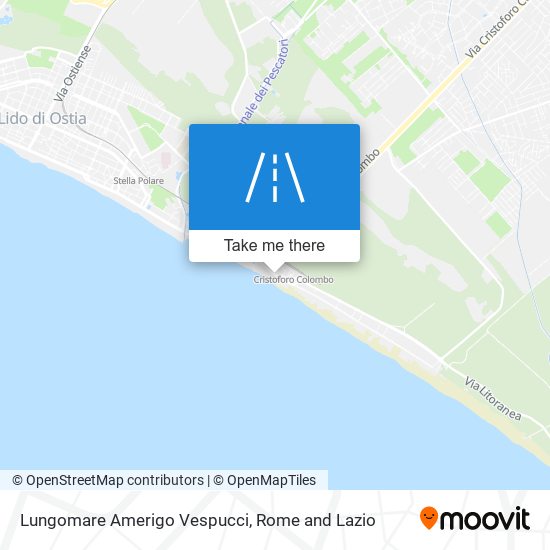 Lungomare Amerigo Vespucci map