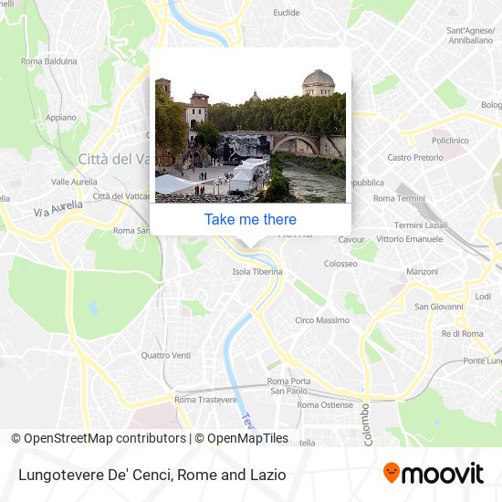 Lungotevere De' Cenci map