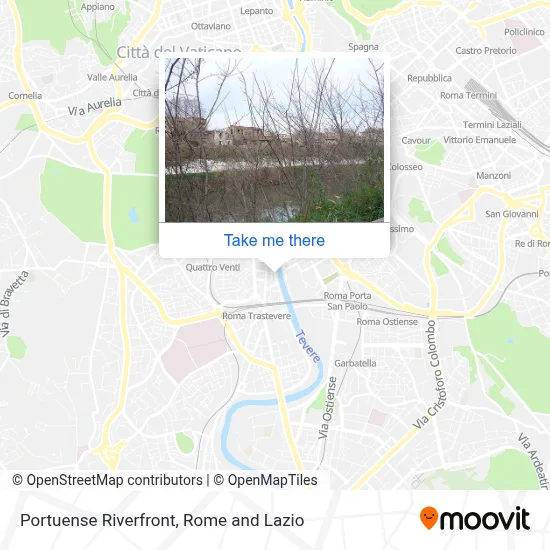 Portuense Riverfront map