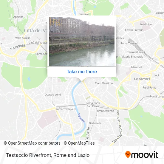 Testaccio Riverfront map