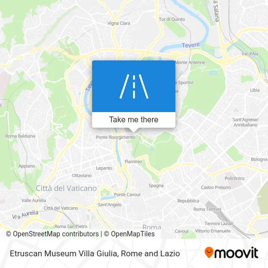 Etruscan Museum Villa Giulia map