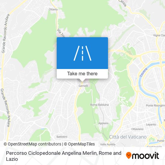 Percorso Ciclopedonale Angelina Merlin map