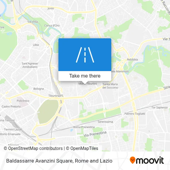 Baldassarre Avanzini Square map