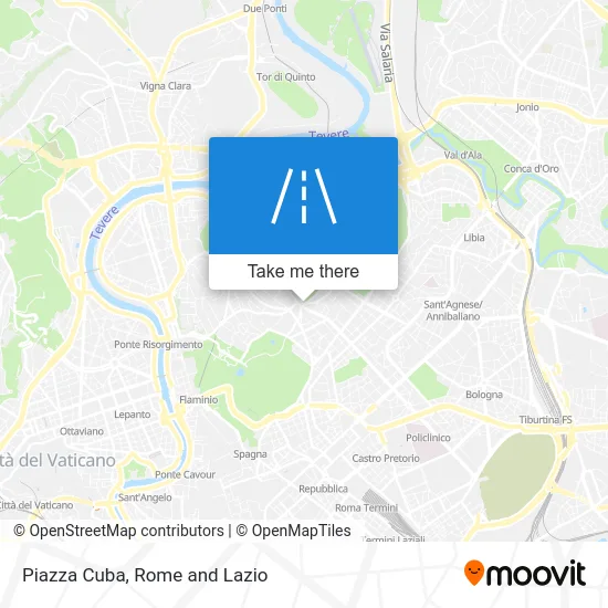 Piazza Cuba map