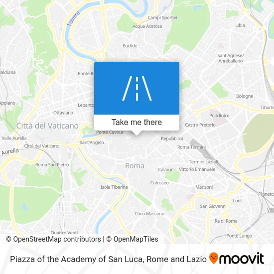 Piazza of the Academy of San Luca map