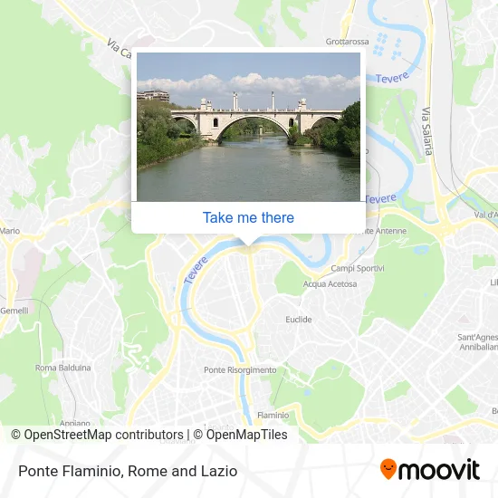 Flaminian Bridge map