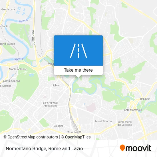 Nomentano Bridge map