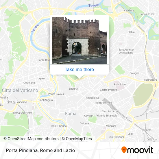 Porta Pinciana map