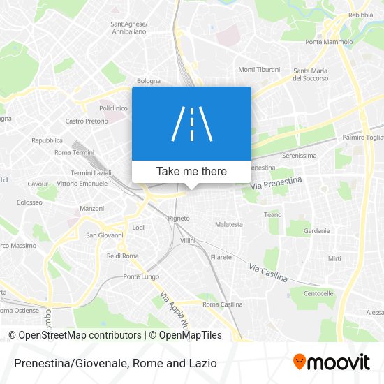 Prenestina/Giovenale map