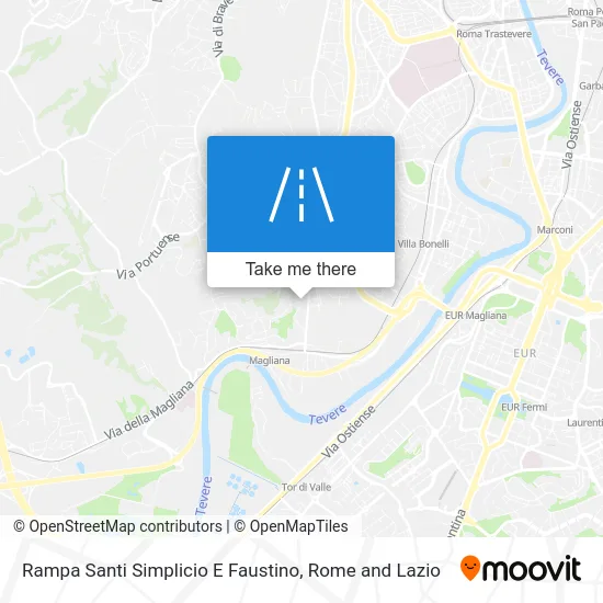 Santi Simplicio and Faustino Ramp map