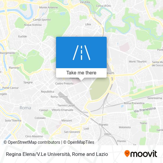 Regina Elena/V.Le Università map