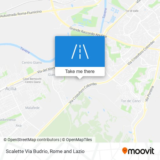 Scalette Via Budrio map