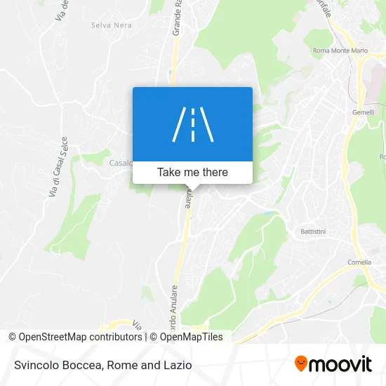 Boccea Interchange map