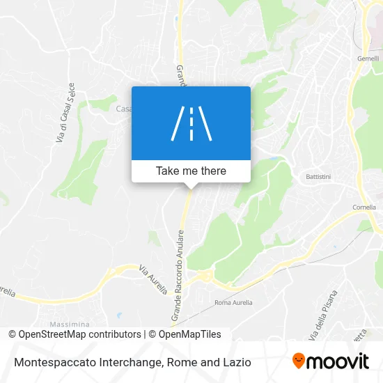 Montespaccato Interchange map
