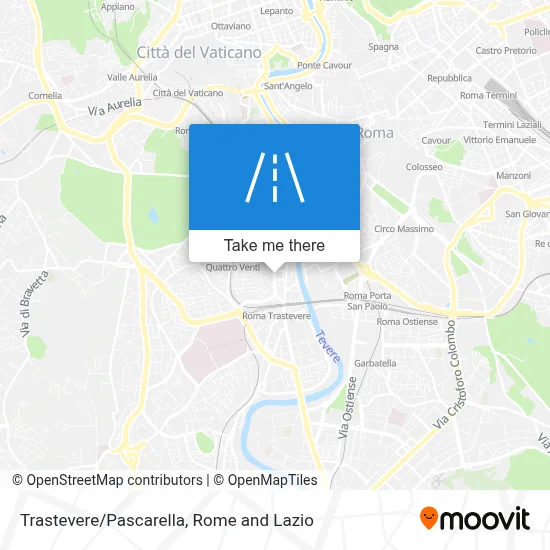 Trastevere/Pascarella map