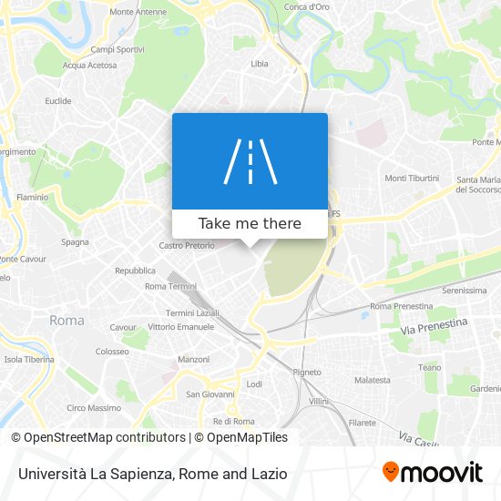 Università La Sapienza map