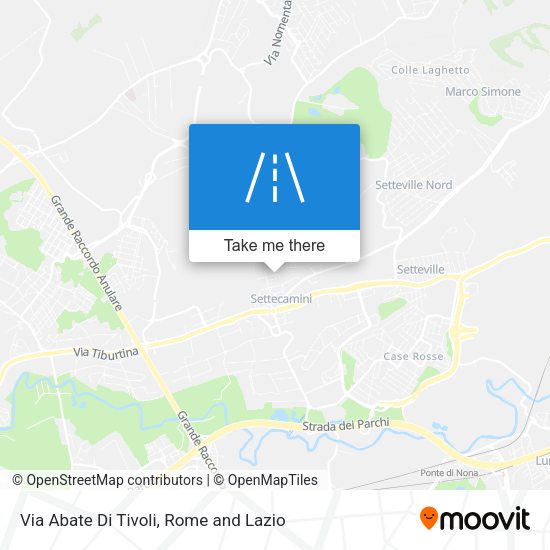 Via Abate Di Tivoli map