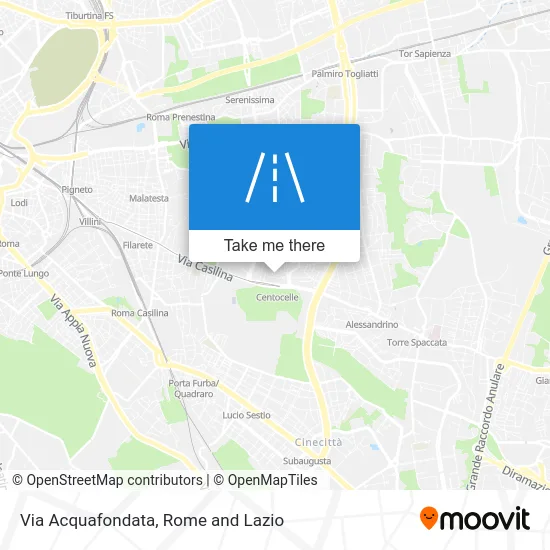 Acquafondata Street map