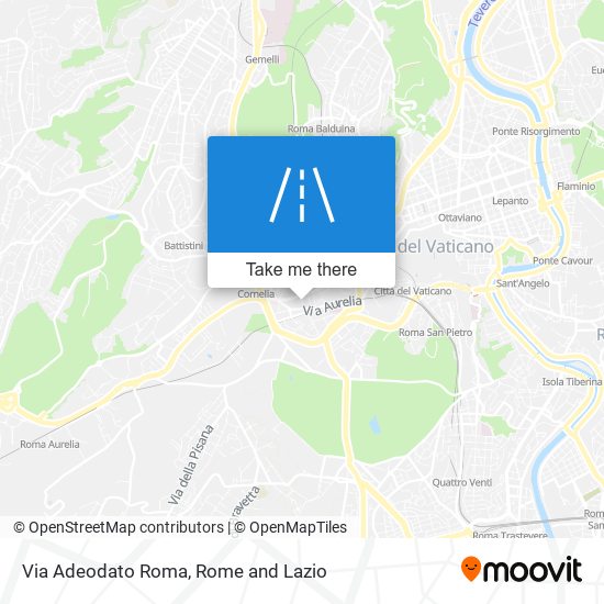 Via Adeodato Roma map