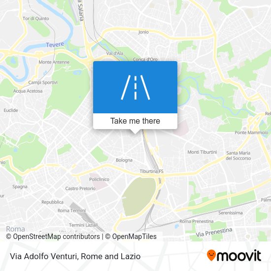 Via Adolfo Venturi map