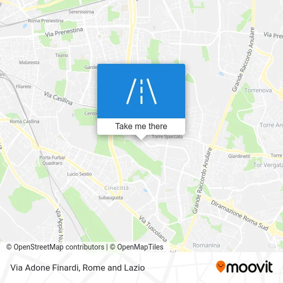 Adone Finardi Street map
