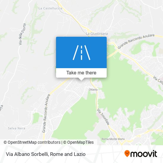 Via Albano Sorbelli map