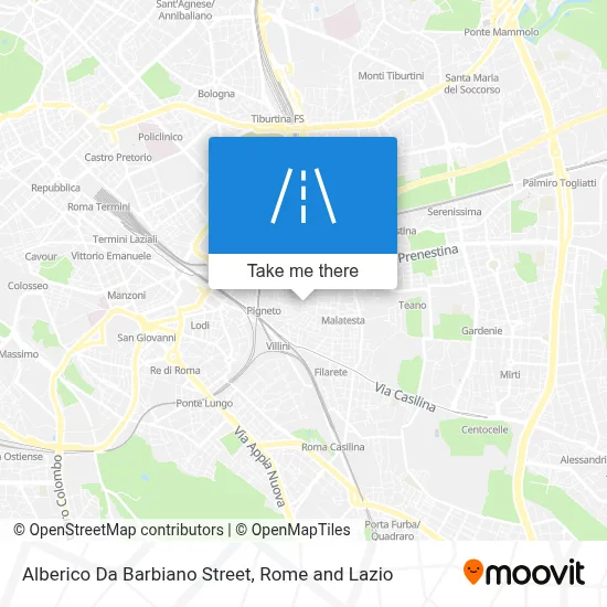 Alberico Da Barbiano Street map