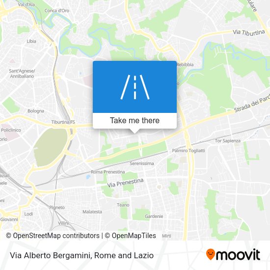 Via Alberto Bergamini map