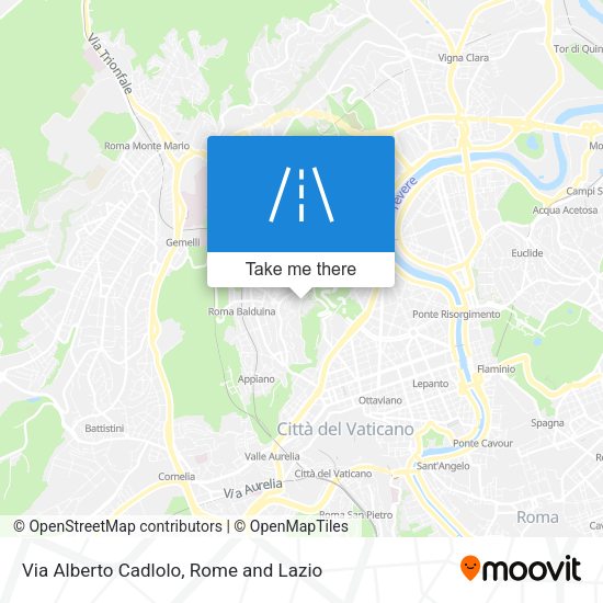 Via Alberto Cadlolo map