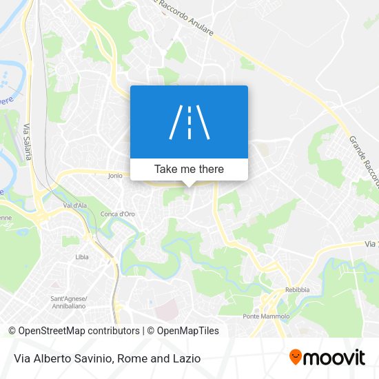 Via Alberto Savinio map