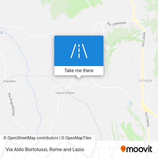 Via Aldo Bortolussi map