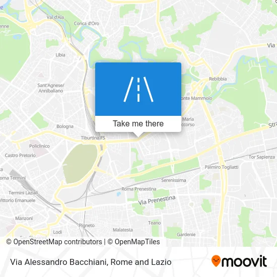 Alessandro Bacchiani Street map