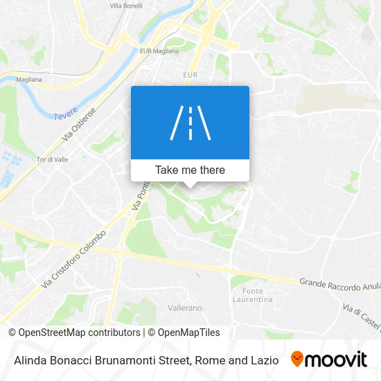 Alinda Bonacci Brunamonti Street map