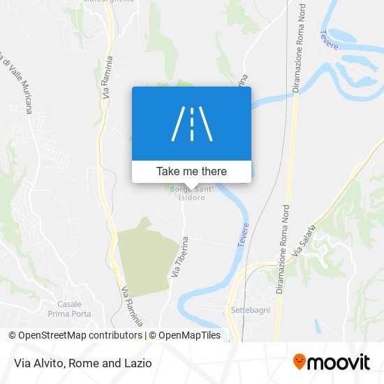 Via Alvito map