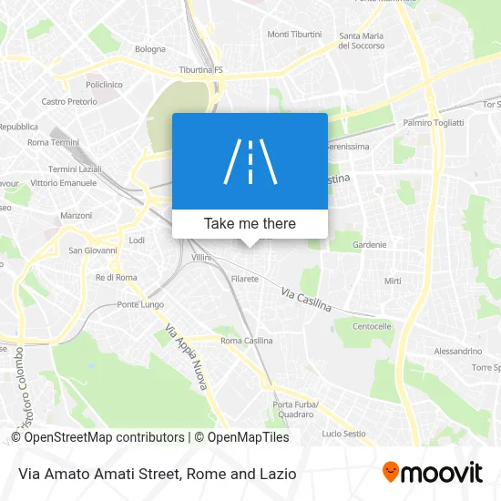 Via Amato Amati Street map