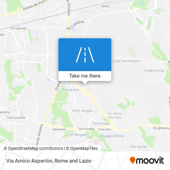 Via Amico Aspertini map