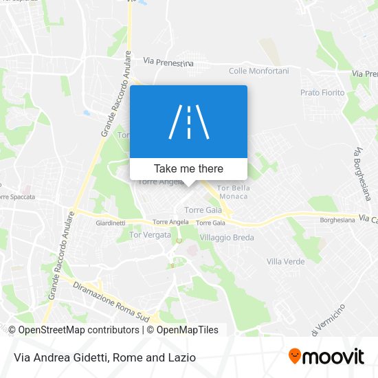 Via Andrea Gidetti map