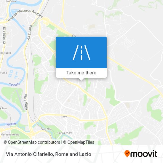 Via Antonio Cifariello map