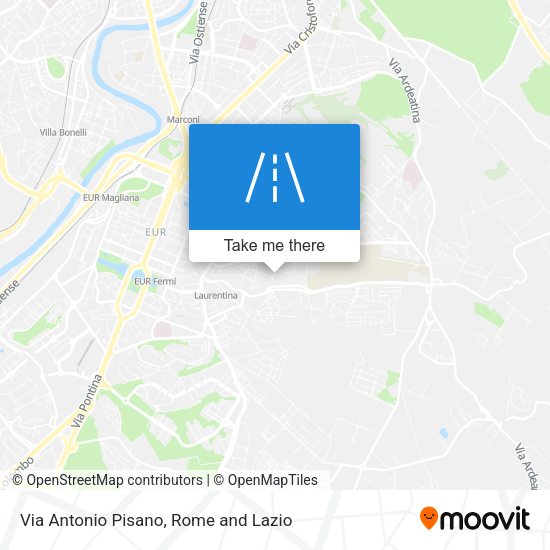 Via Antonio Pisano map