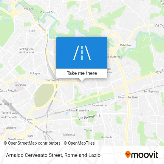 Arnaldo Cervesato Street map