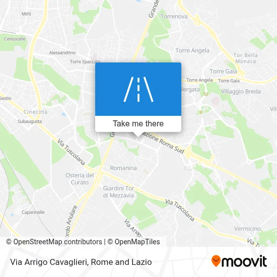 Via Arrigo Cavaglieri map