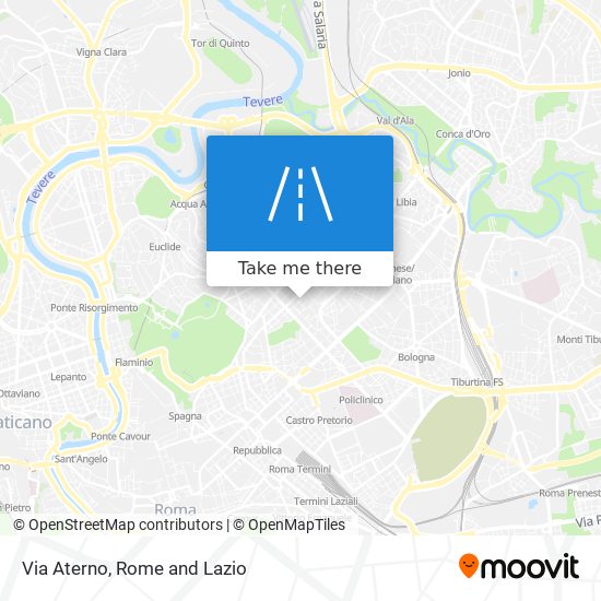 Via Aterno map