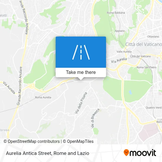 Aurelia Antica Street map