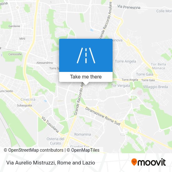 Via Aurelio Mistruzzi map